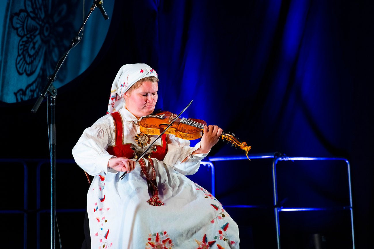 Nina Byttingsmyr på Landskappleiken i år. Foto: Hans Heimdal/FolkOrg
